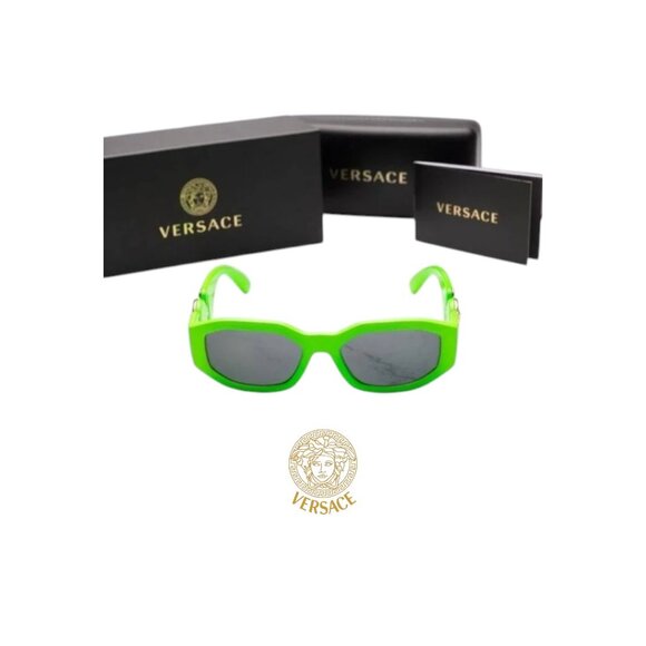 NEW Versace Medusa Sunglasses - 53MM - Unisex - Green Frame, Dark Grey L… - Picture 4 of 5